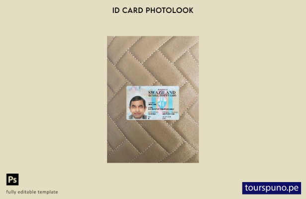 listo para imprimir plantilla frontal de aspecto fotográfico de tarjeta de id 34